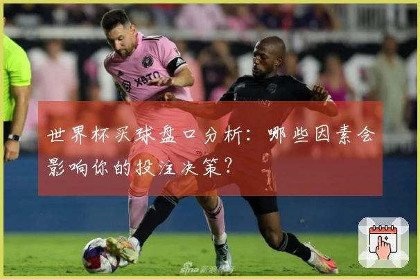 世界杯买球盘口分析：哪些因素会影响你的投注决策？